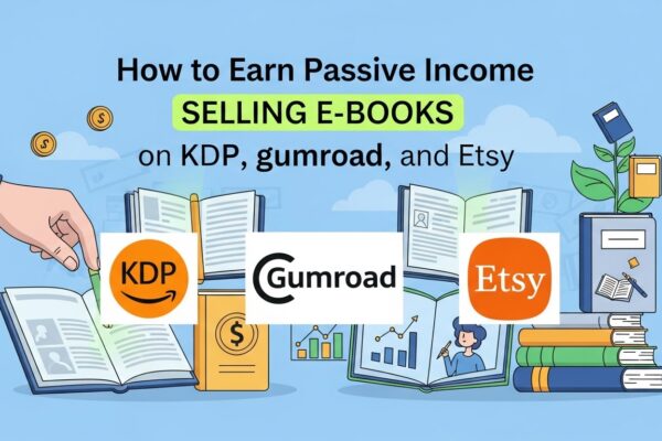 How to Earn Passive Income Selling E-Books on Amazon KDP, Gumroad, and Etsy
