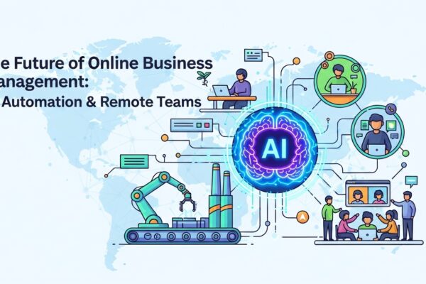 The Future of Online Business Management: AI, Automation & Remote Teams